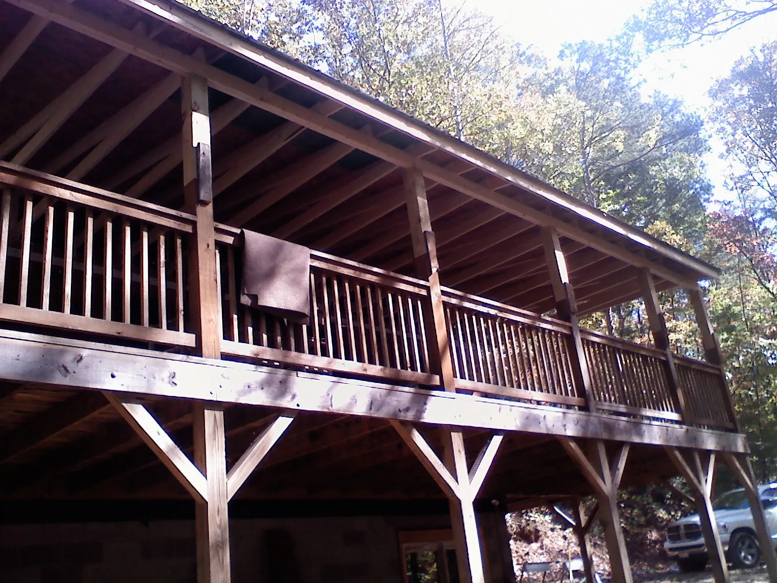 Timber framing under a new elevated porch and deck — Roof Leak Repair in Clarkrange by Roofing Brothers